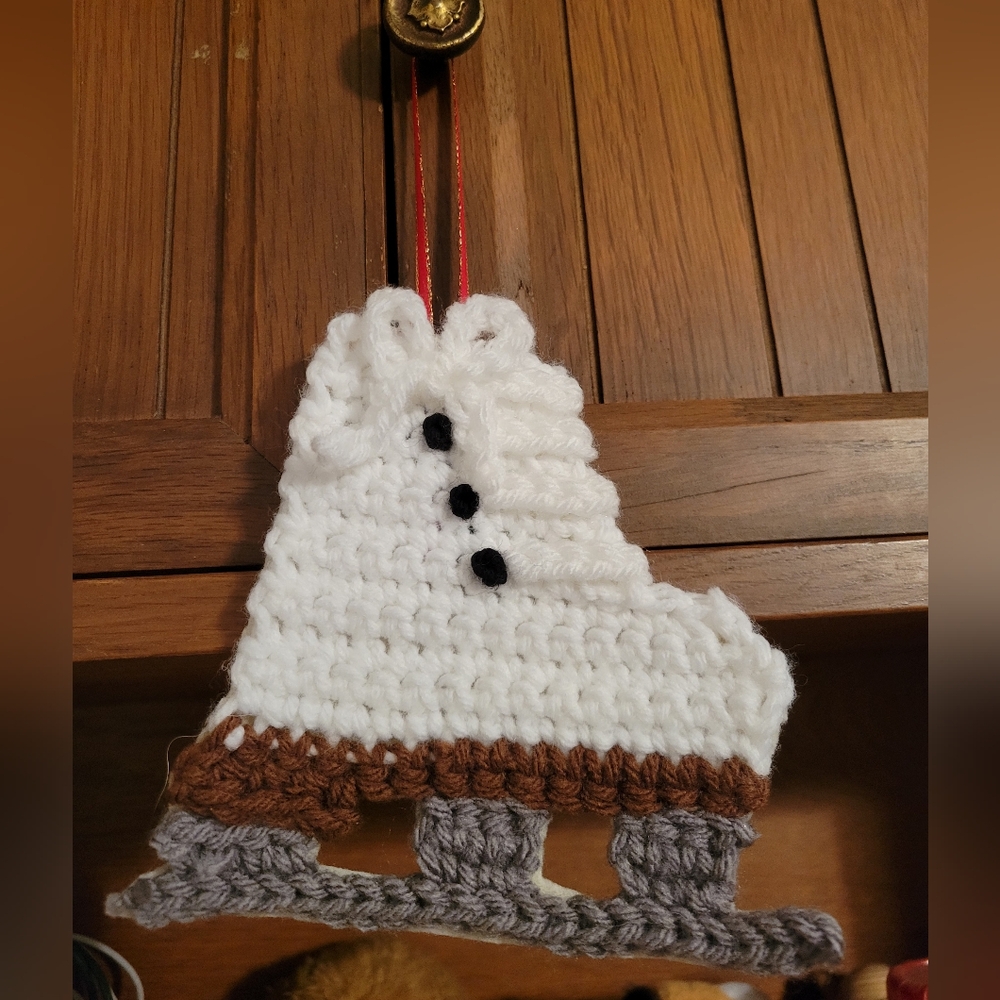Handmade Ice Skate Ornament